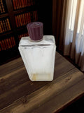 Flacon ancien eau de Cologne vintage, bouchon violet, bouteille rétro déco