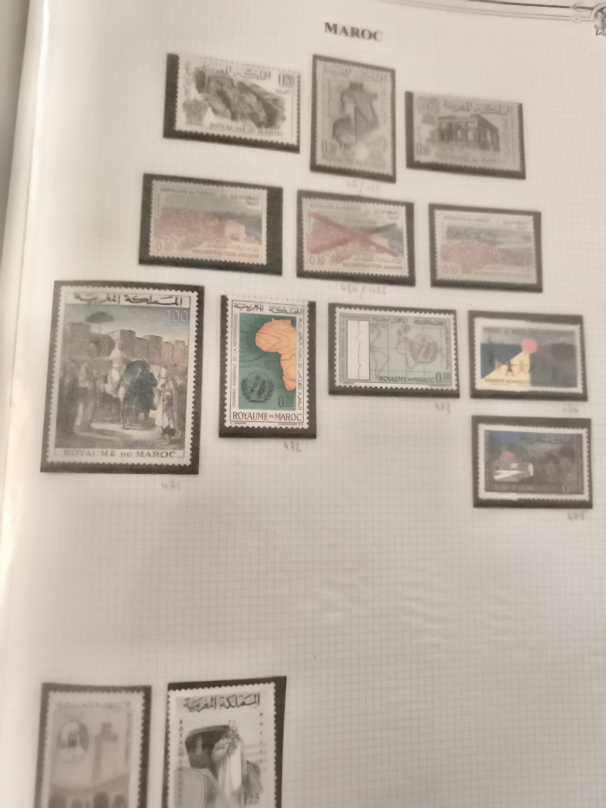 Timbres Maroc neufs/oblitérés lot x12 philatélie thématiques Royaume du Maroc