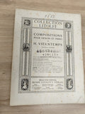 Ancien livre partitions violon piano Litolff Vieuxtemps Collection décoré