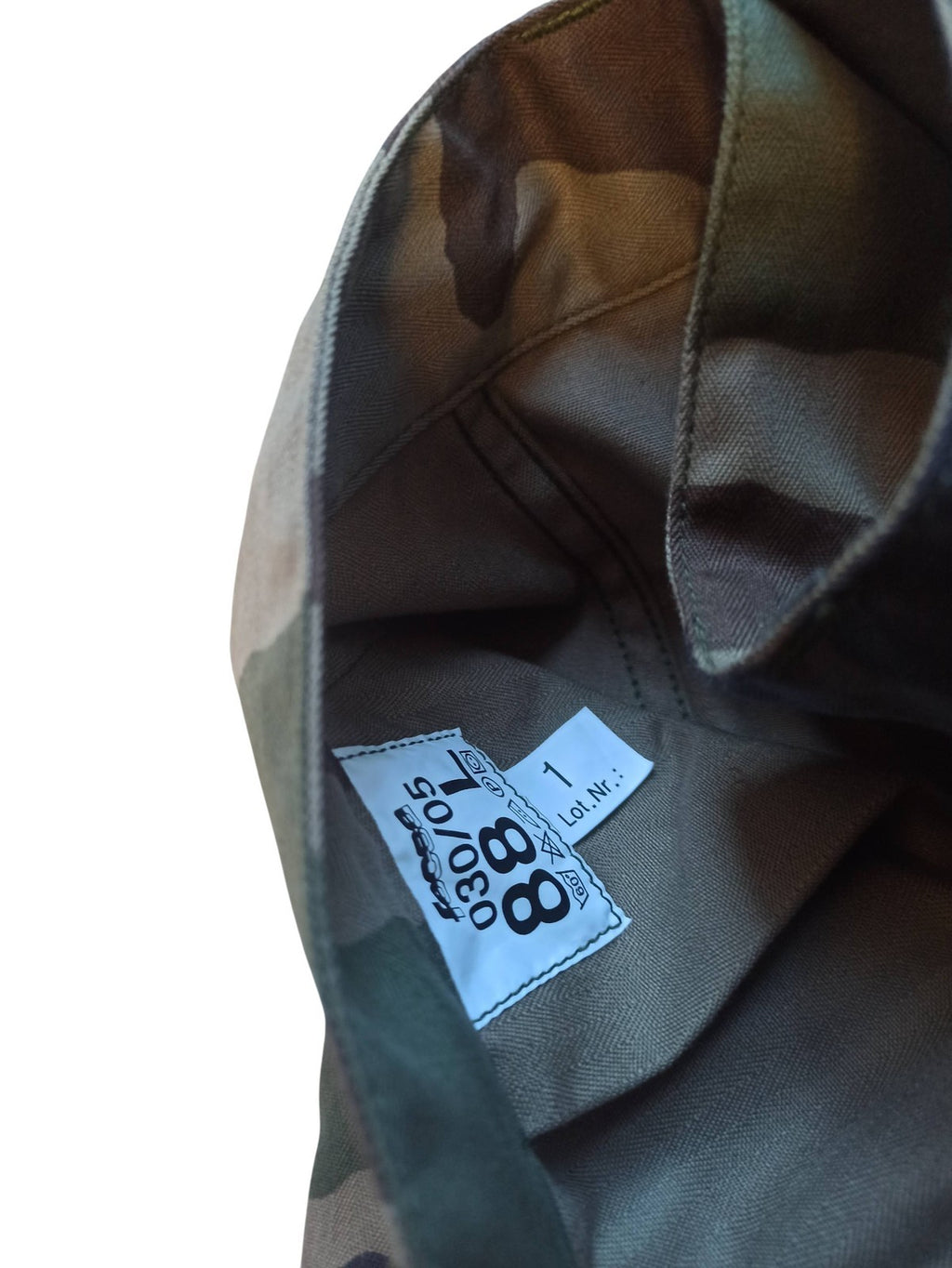 Pantalon militaire camouflage vintage, authentique armée, rétro militaria