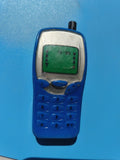 Ancien briquet publicitaire forme téléphone bleu vintage à collectionner