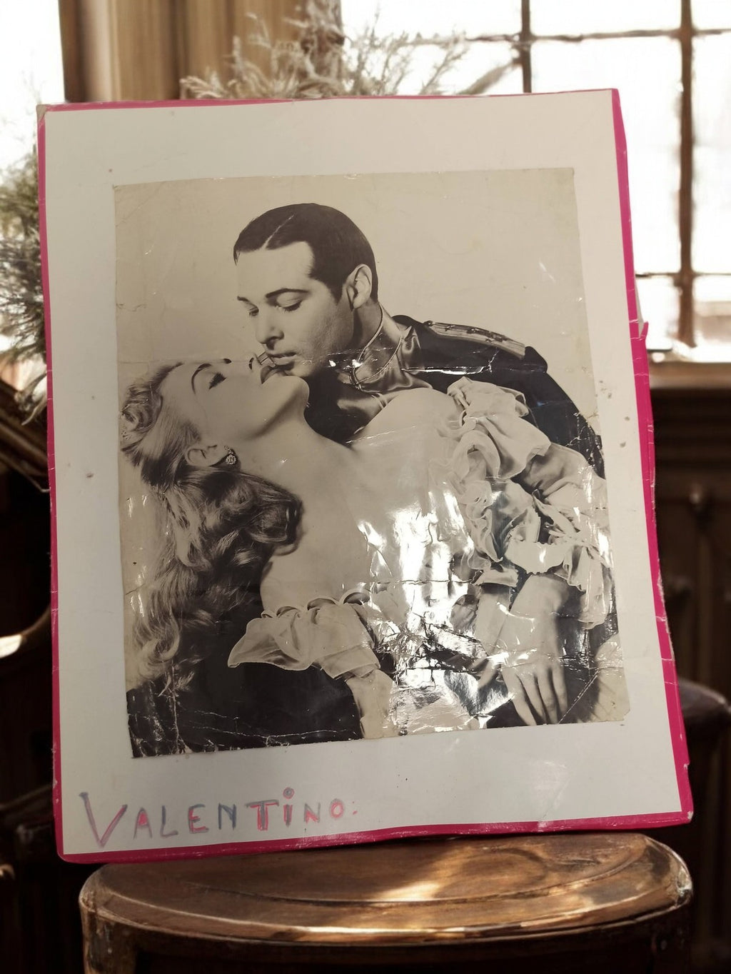 Affiche ancienne cinéma VALENTINO photo noir et blanc vintage rétro déco murale