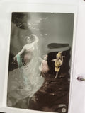 Carte postale ancienne fée danseuse colorisée – CPA début XXe, photo féerie