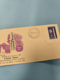 Ancienne enveloppe FDC 1955 timbre Australie US Memorial philatélie WWII