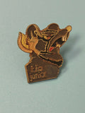 Vintage pin's folio junior collection, souris dorée, badge ancien rare