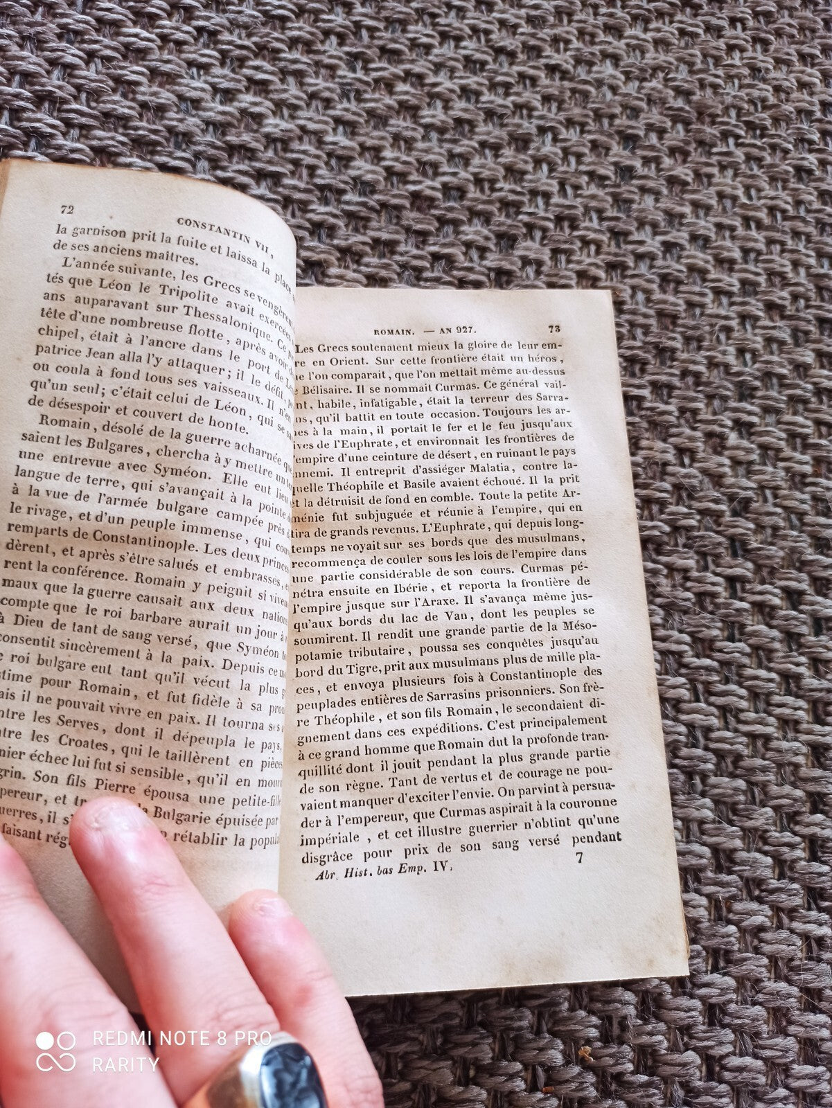 Livre ancien 1863 Abrégé Histoire Bas Empire Tome IV Delarue Lyon