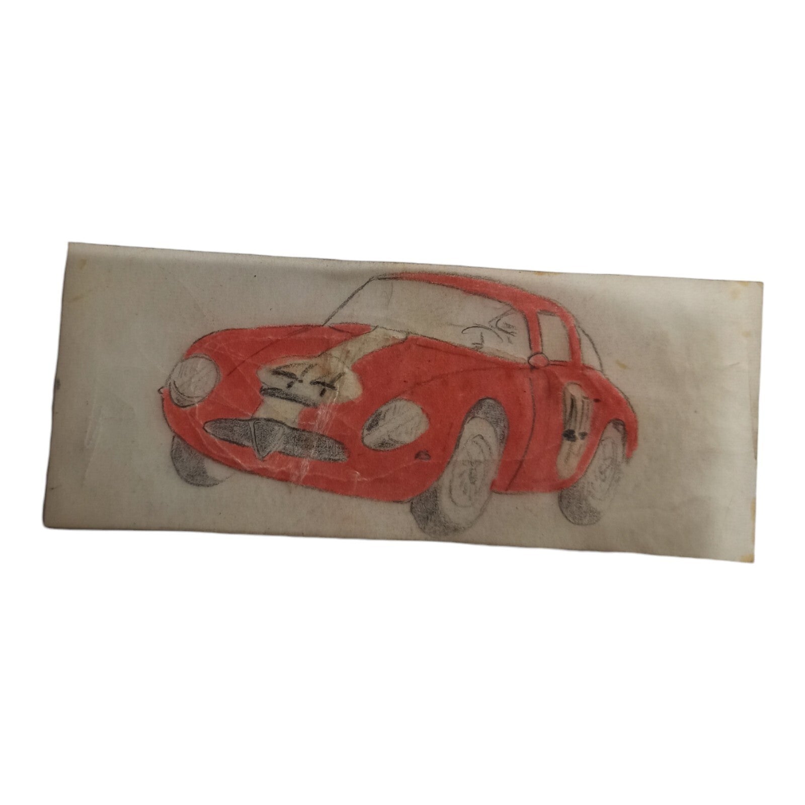 Plan original voiture Scalextric Dinky Toys sur calque, dessin rare 10 cm