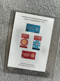Planche timbres Olympiades 1976 Bundesdruckerei Berlin, motifs sports, couleurs