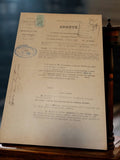 Document administratif ancien arrêté préfectoral Marseille 1933 Bouches-du-Rhône
