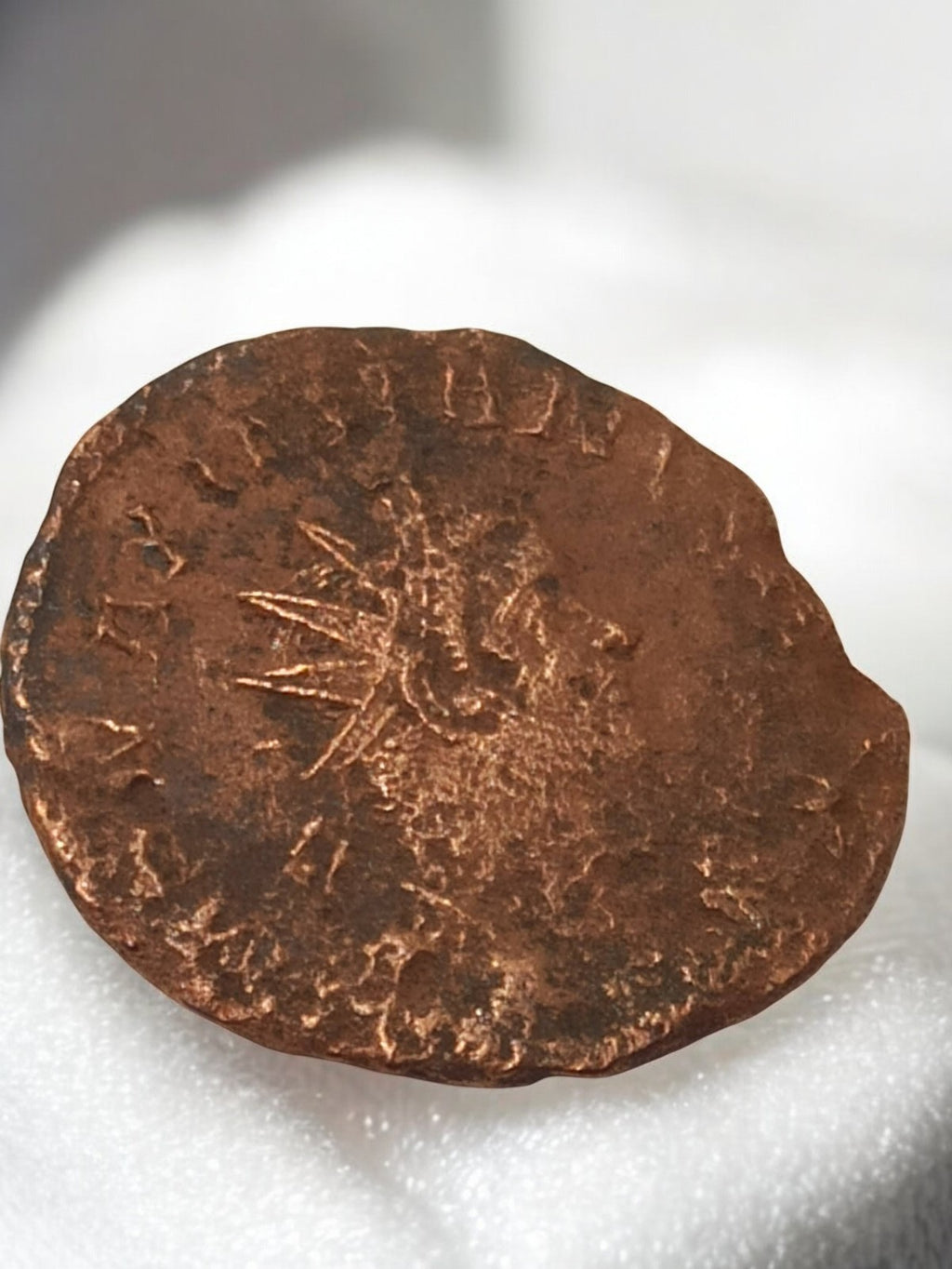 Vintage monnaie romaine ancienne Gallien Antoninien 260-268 AD authentique colle
