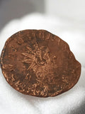 Vintage monnaie romaine ancienne Gallien Antoninien 260-268 AD authentique colle