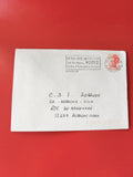 Enveloppe philatélie oblitérée Bastia timbre rouge adressée Aubagne