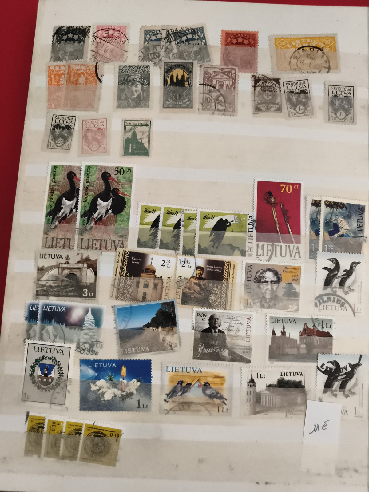 Timbres poste Lituanie LITUVA lot oblitérés neufs oiseaux architecture