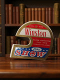Autocollant ancien Winston Ford Show vintage tabac années 80 rétro pub
