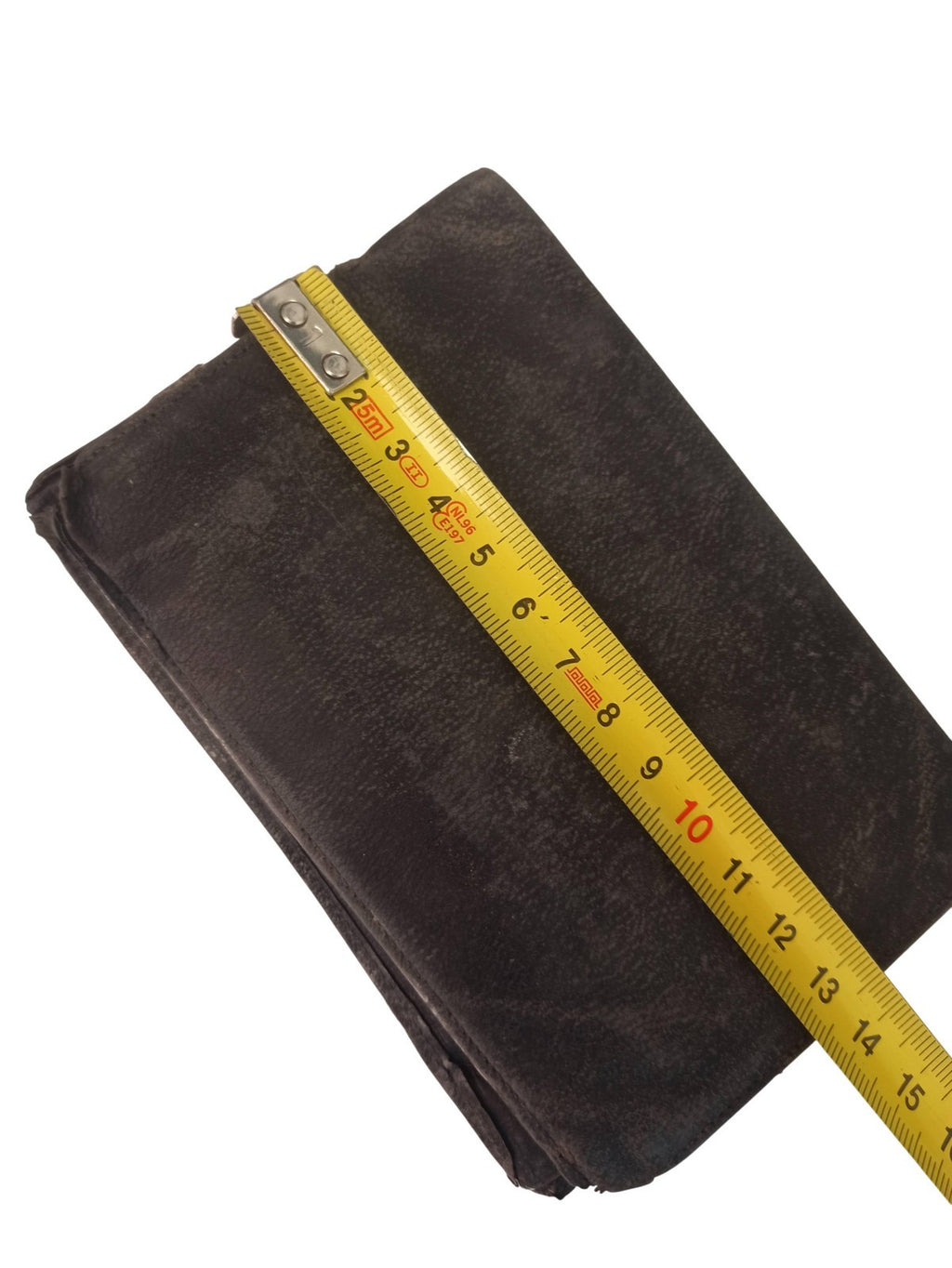 Portefeuille vintage cuir véritable ancien, accessoire rétro années 60-70