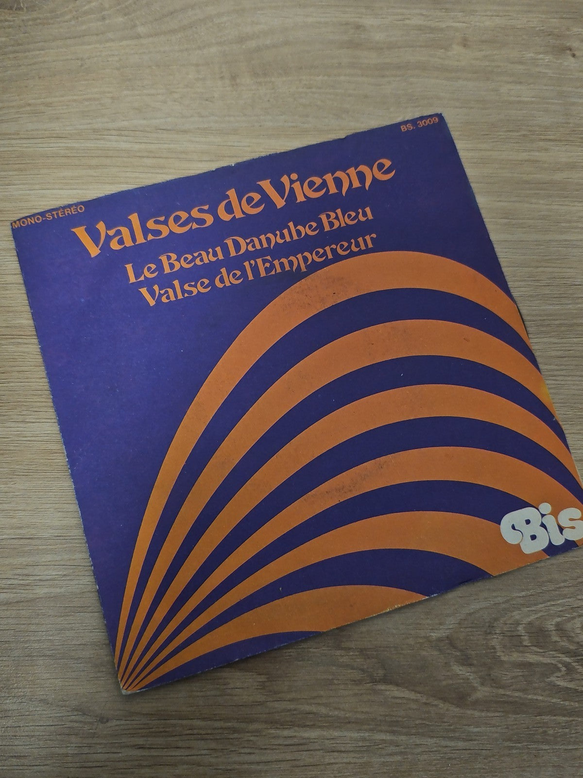 Vinyle 45 tours ancien Valses de Vienne rétro pour collection musique vintage