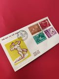 Enveloppe FDC Vietnam sport 1965 timbres gymnastique athlétisme philatélie