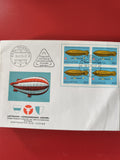 Enveloppe philatélie Helvetia Zeppelin, affranchie, oblitération 1976, Suisse