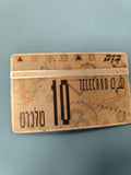 Ancienne télécarte Israël 10 unités vintage, motifs géométriques, collection