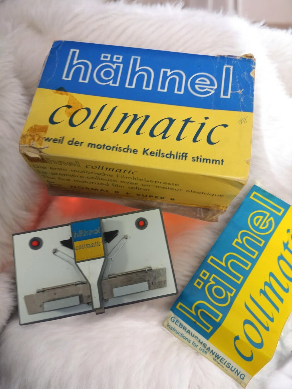 Colleuse film Super 8 Hähnel Collmatic vintage, accessoire cinéma rétro ancien