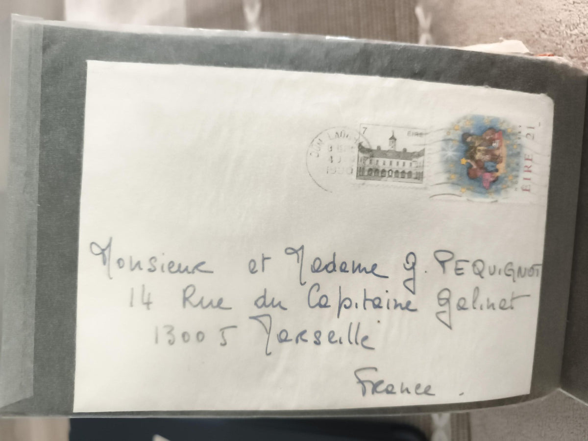 Lettre affranchie Irlande 1990, timbres EIRE 21, oblitérée, philatélie