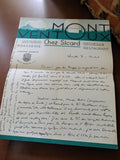 Lettre manuscrite 1940 sur papier Mont Ventoux Marseille vintage guerre 39-45