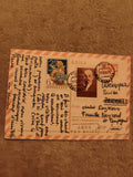 Carte postale URSS affranchie 6 kopecks, timbre femme, oblitération 2015, avion