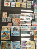 Lot timbres Égypte anciens et modernes philatélie motifs monuments fleurs