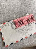 Lettre avion USA 1950s timbres Air Mail 5c oblitérés philatélie France