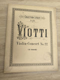 Ancien livre partitions Viotti violon piano Collection Litolff No.1313 vintage