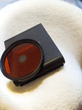 Filtre photo ancien Filtroptic rouge vintage pour objectif appareil argentique