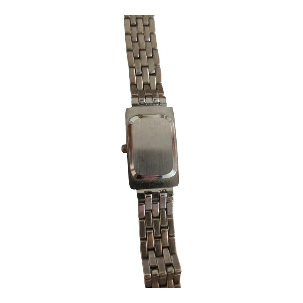 Montre femme Greenland vintage rectangulaire acier, design rétro, cadran chiffre