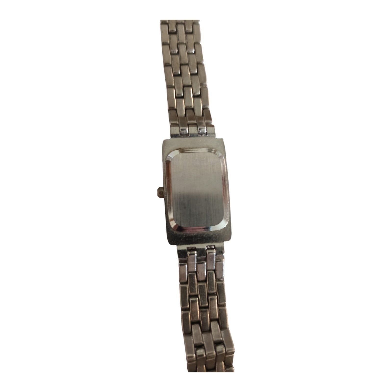 Montre femme Greenland vintage rectangulaire acier, design rétro, cadran chiffre