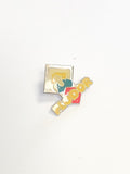 Pin's rétro Flodor ancien, badge publicitaire vintage collection France années 8