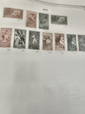 Timbres IFNI animaux et sport Espagne années 1950 philatélie lot