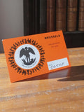 Carte QSL vintage Bruxelles Millennium 1979 radio amateur rétro orange