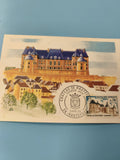 Carte postale Château de Hautefort Dordogne timbre oblitéré Premier Jour
