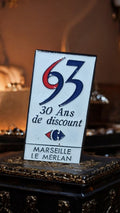 Pin's Carrefour Marseille Le Merlan 30 Ans, vintage, logo 93, badge ancien