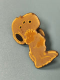 Vintage pin's Snoopy jaune ? personnage Peanuts, collection rétro (Ref 5)