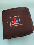 Pochette PlayStation noire logo brodé rangement CD disque zip
