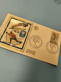 Enveloppe FDC Jeux Olympiques Grenoble 1968 avec timbre et illustrations sports