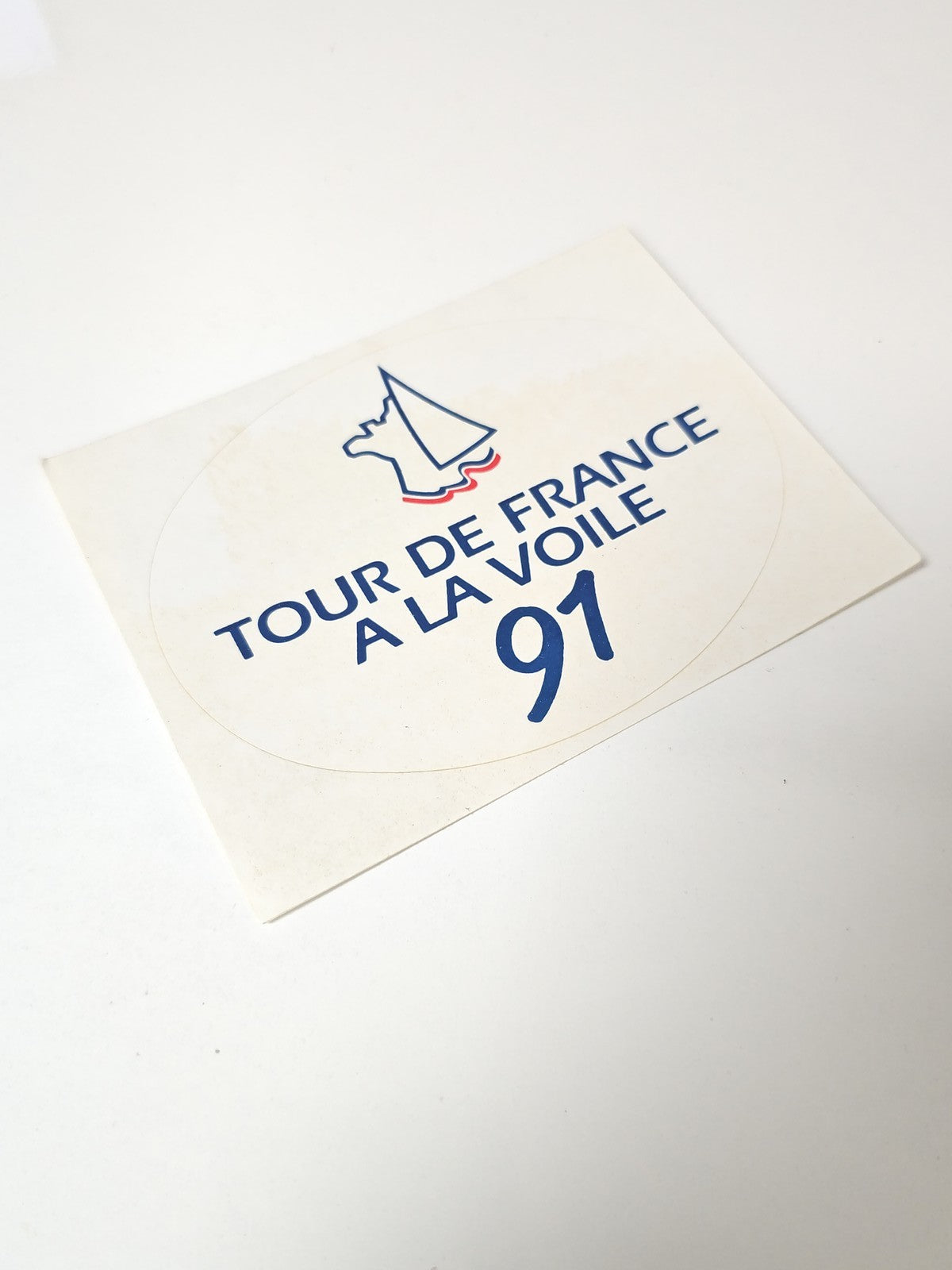 Vintage autocollant publicitaire ancien Tour de France à la voile collection déc