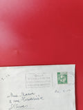 Enveloppe philatélie Algérie timbrée Oran 1965 cachet postal vert