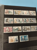 Lot anciens timbres oblitérés France personnages historiques philatélie collecti
