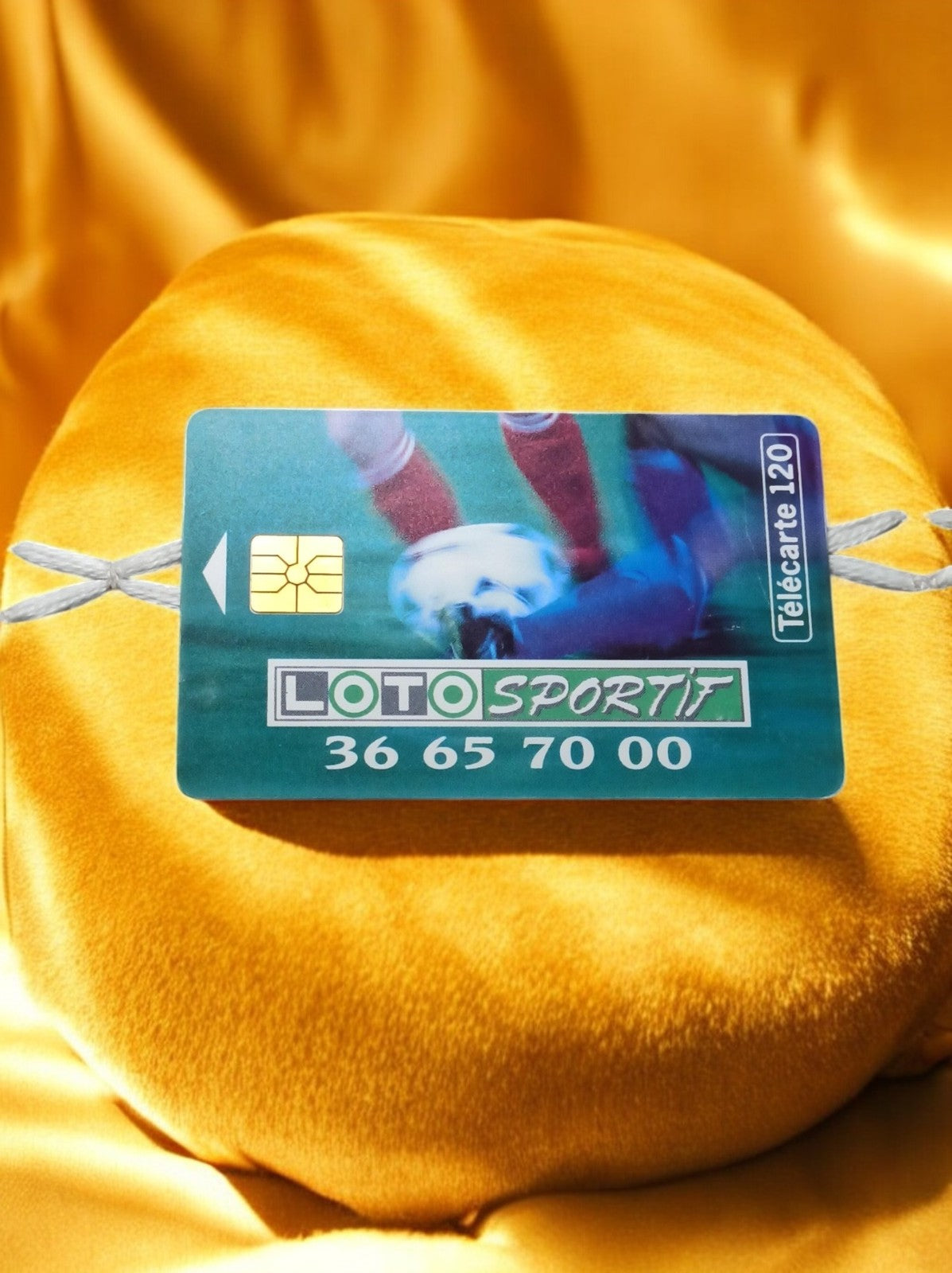 Carte téléphonique LOTO SPORTIF vintage Télécarte 120 football rare collector