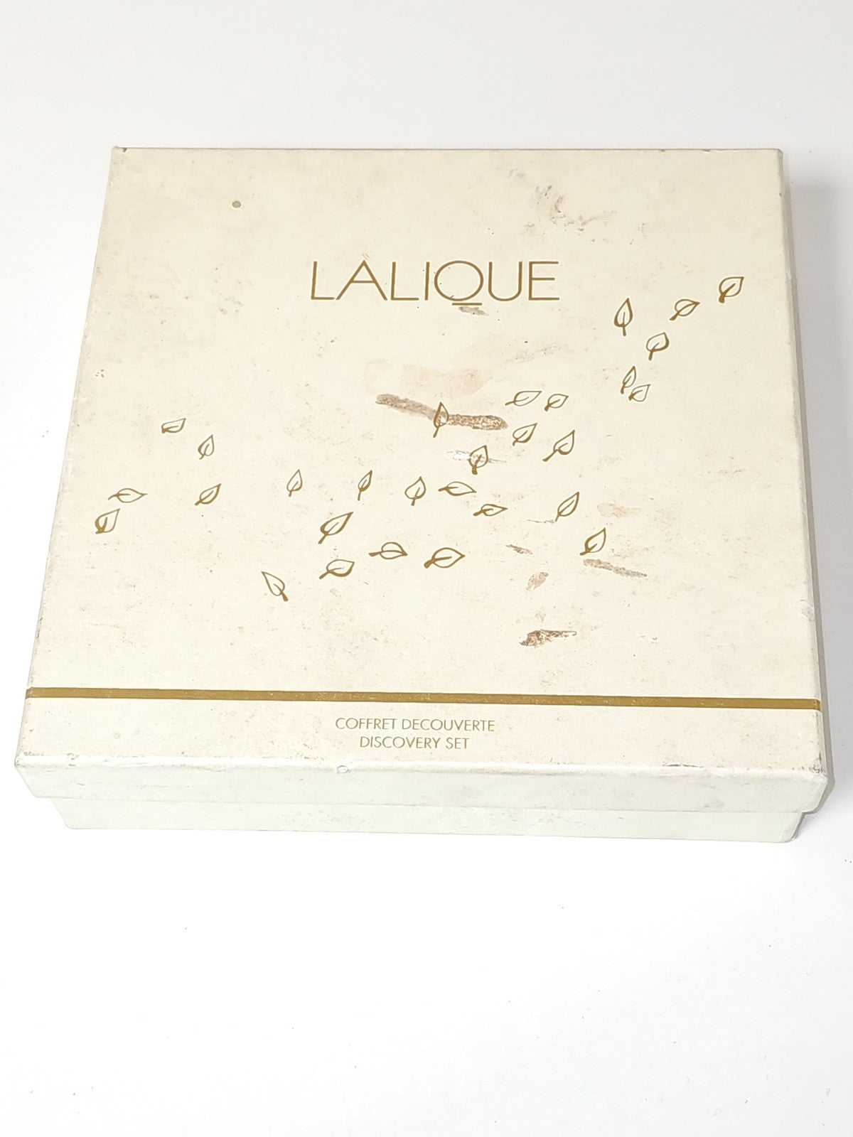 Coffret vintage vide Lalique pour parfums, rare ancien flacon collection rétro