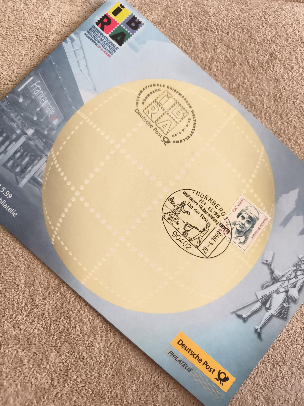 Lettre commémorative IBRA 1999 Deutsche Post oblitérée philatélie Allemagne