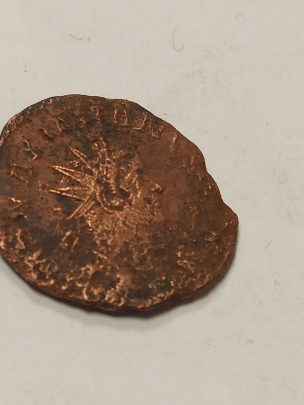 Vintage monnaie romaine ancienne Gallien Antoninien 260-268 AD authentique colle