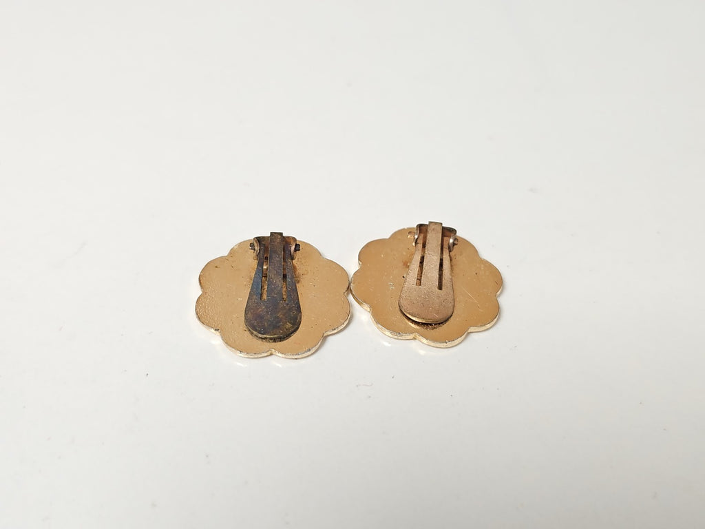 Pair of vintage antique retro earrings for collector or amateur