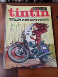 Magazine Tintin vintage n°128 Nanouche moto couverture 1978 hebdomadaire BD